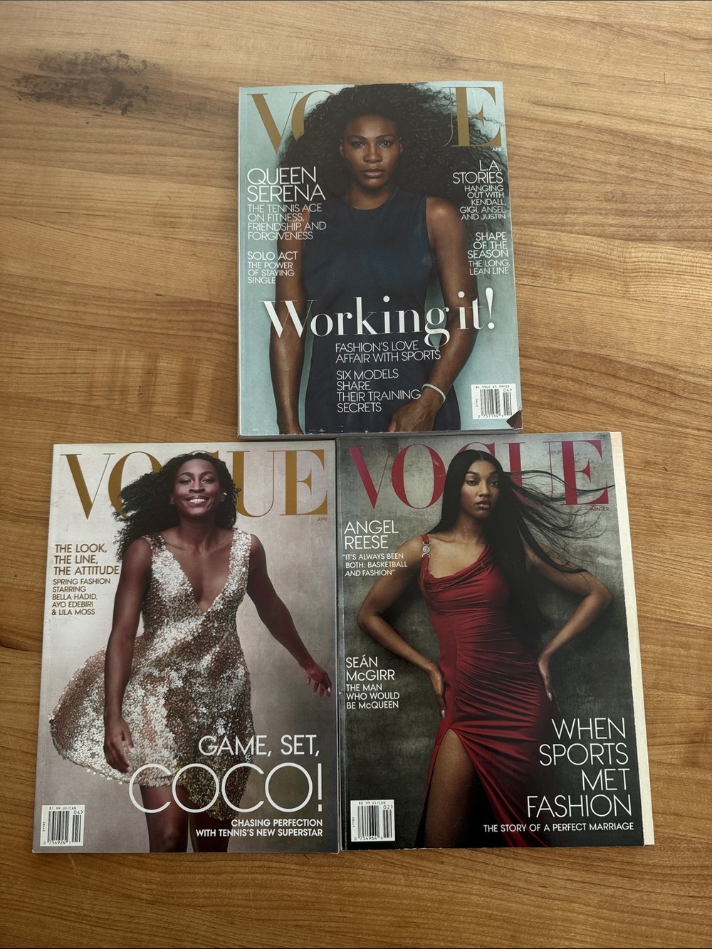 Vogue Magazine Covers - Serena Williams, Coco Gauff, Angel Reese